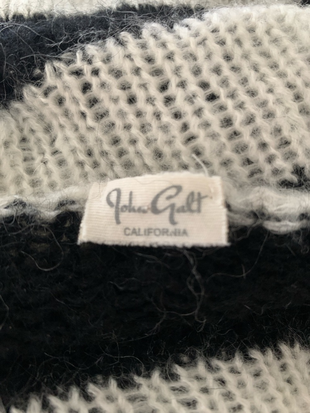 Brandy Melville John Galt Colette Striped Sweater Black & White Size S - Picture 2 of 11